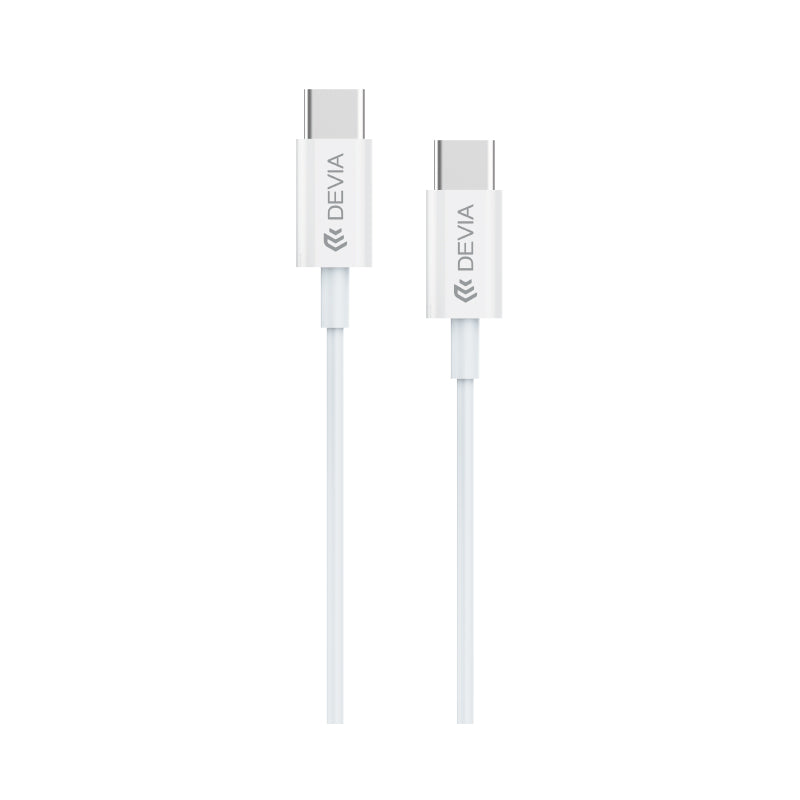 DEVIA Smart Series EC042 1m Type-C to Type-C Data Cable 60W Fast Charging TPE Cord DEVIA Smart Series EC042 1m Type-C to Type-C Data Cable 60W Fast Charging TPE Cord